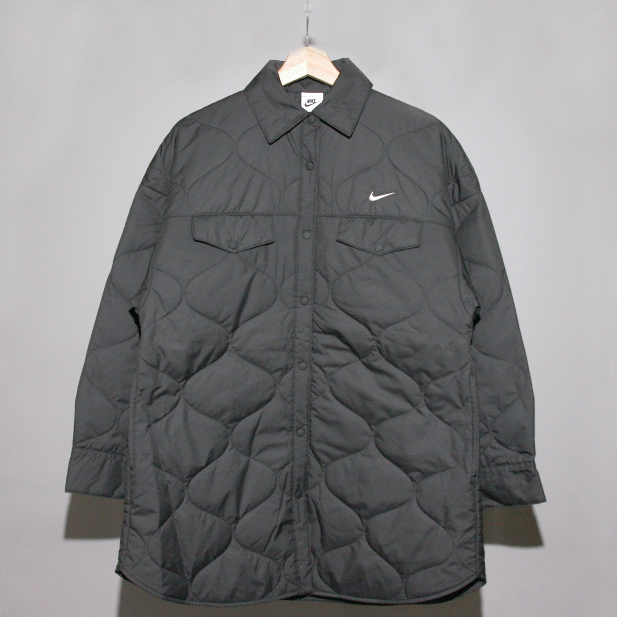 Nike Womens Sportswear Essential Quilted Trench Jacket Fleece Fabric Down Fabric Feather Fabric