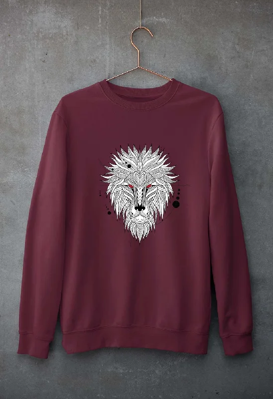 Lion Unisex Sweatshirt for Men/WomenHoodie with Turtle Neck Cozy Winter