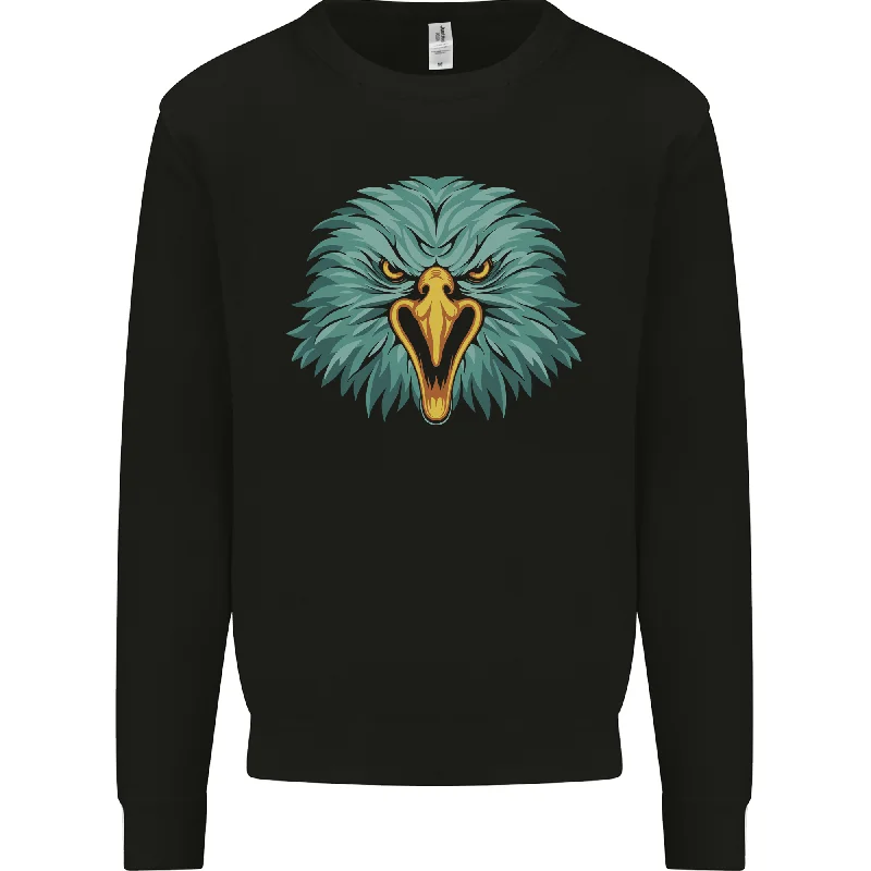 An Eagle Head Mens Sweatshirt JumperHoodie with Belted Waist Structured Tailored