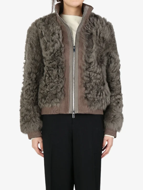 ATELIER NEW YORK - Women Shearling Short Jacket Cotton Jacket Linen Jacket Terry Jacket