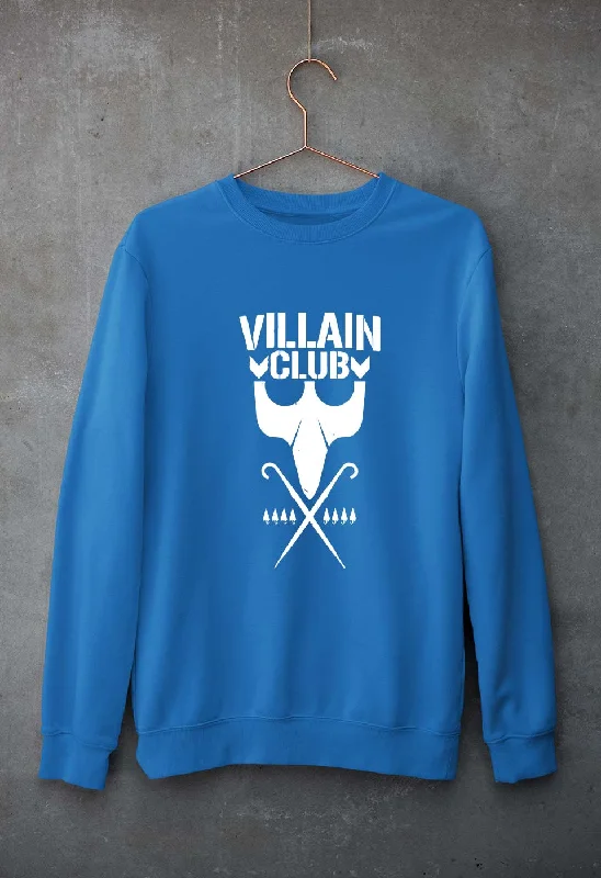 Villain Club Unisex Sweatshirt for Men/WomenHoodie with Ribbed Hem Stretchable Secure