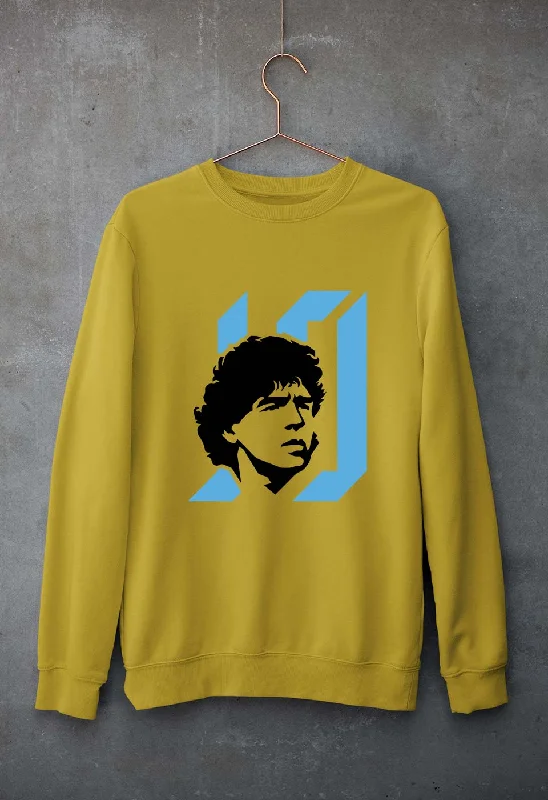 Diego Maradona Unisex Sweatshirt for Men/WomenHoodie with Set-In Sleeves Structured Classic