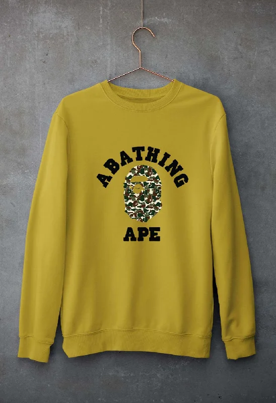 A Bathing Ape Unisex Sweatshirt for Men/WomenHoodie with Hem Drawcord Adjustable Customizable