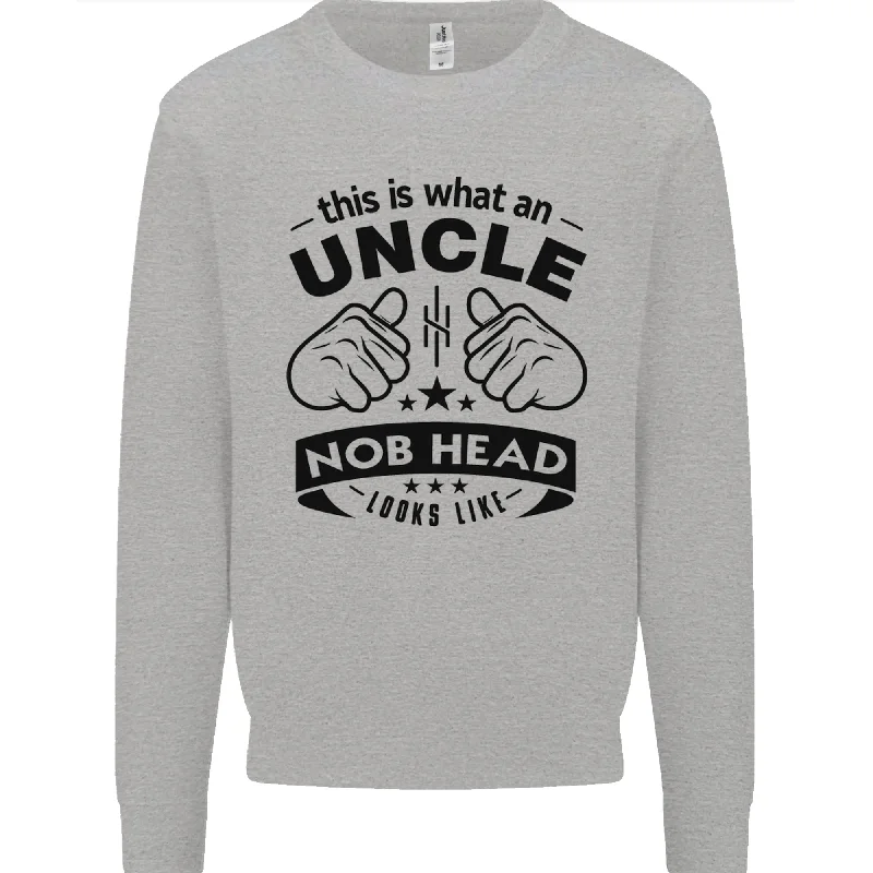 An Uncle Nob Head Looks Like Uncles Day Mens Sweatshirt JumperHoodie with Elastic Waist Stretchable Comfortable