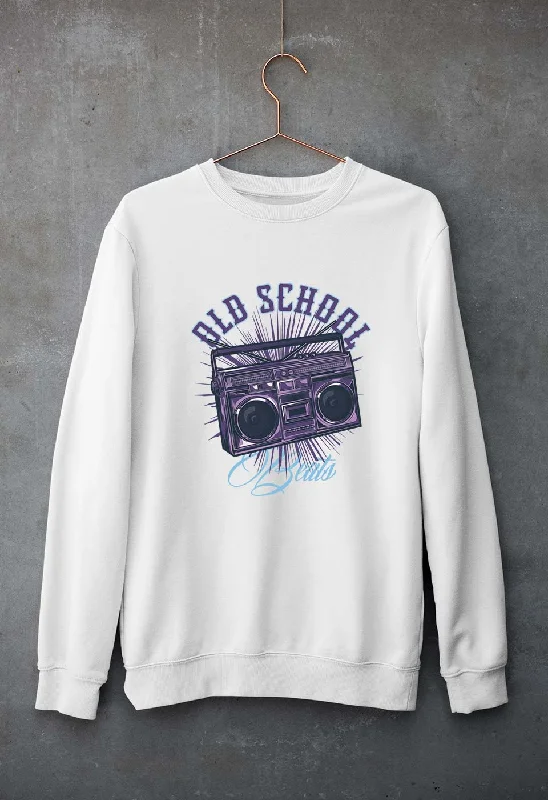 Old School Unisex Sweatshirt for Men/WomenHoodie with Puffed Sleeves Voluminous Trendy