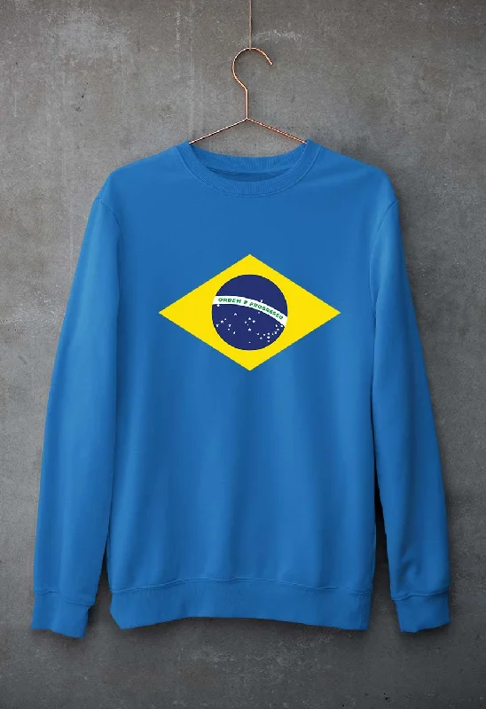 Brazil Unisex Sweatshirt for Men/WomenHoodie with Distressed Vintage Worn