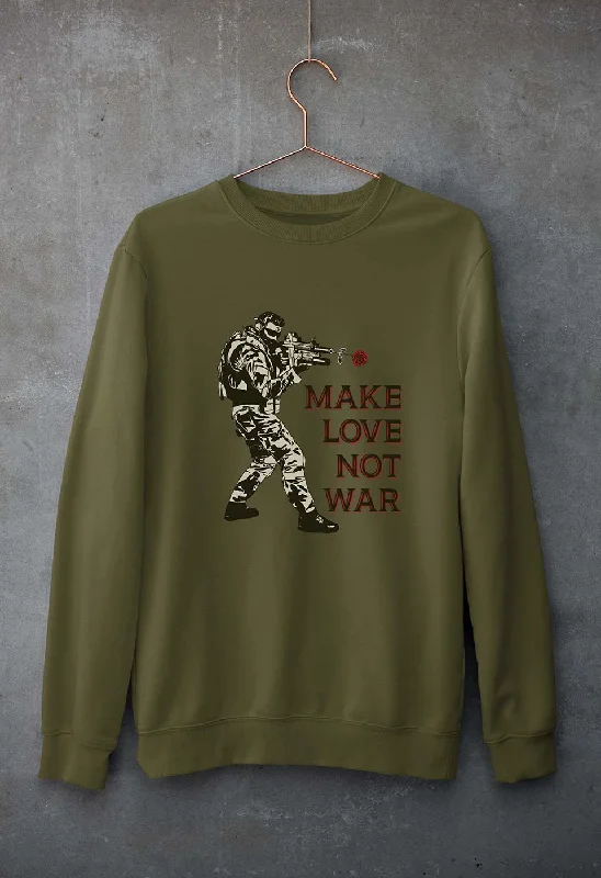 Guns N' Roses Make Love Not War Unisex Sweatshirt for Men/WomenHoodie with Hem Lace Feminine Delicate