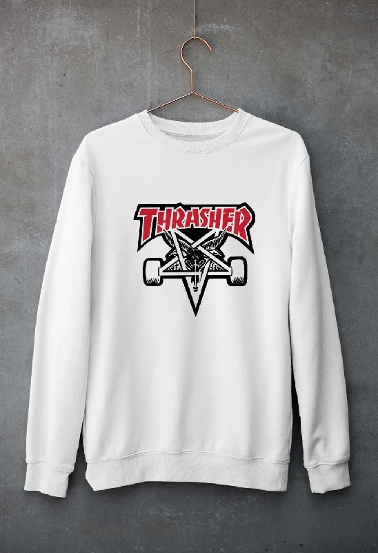 Thrasher Unisex Sweatshirt for Men/WomenHoodie with Tied Waist Feminine Flattering