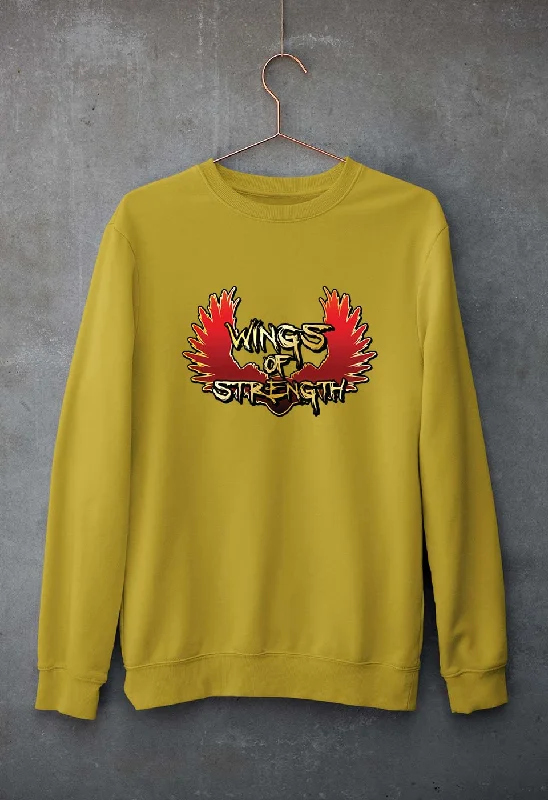 Wings of Strength Unisex Sweatshirt for Men/WomenHoodie with Zipper Placket Modern Functional