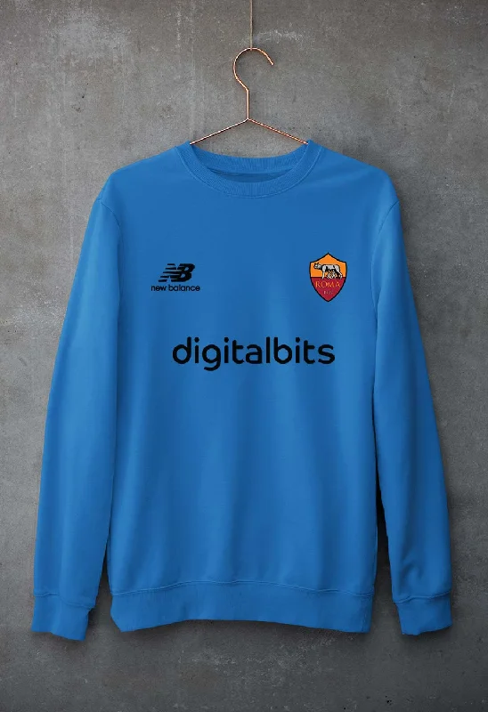 A.S. Roma 2021-22 Unisex Sweatshirt for Men/WomenHoodie with Batwing Sleeves Loose Dramatic