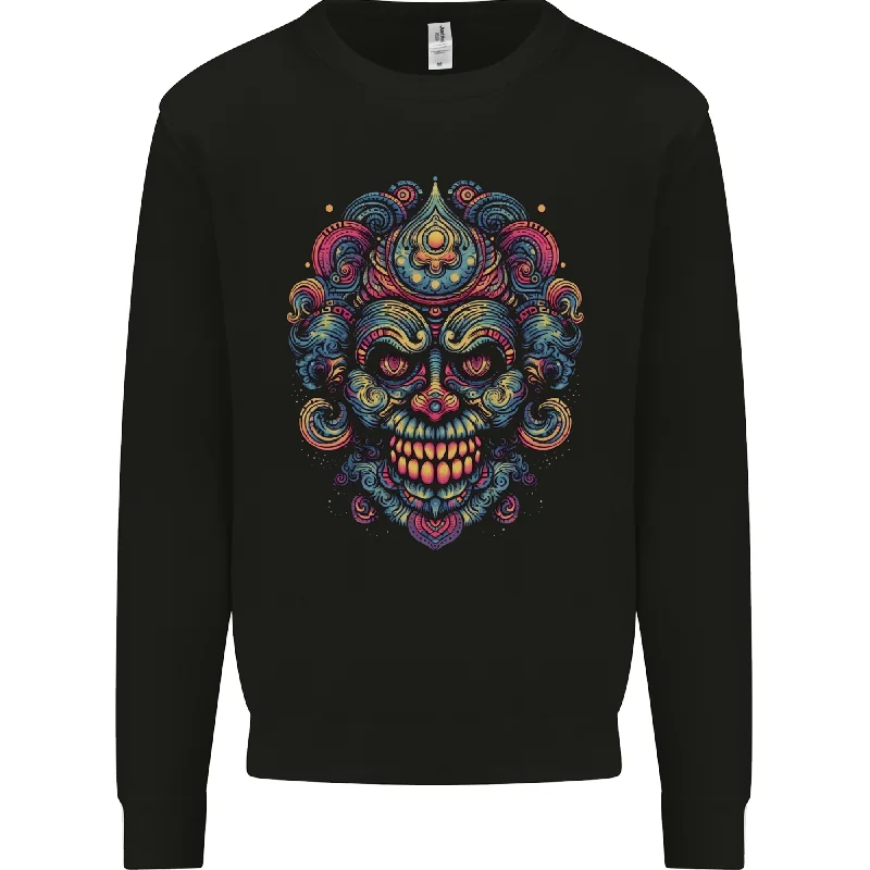 An Evil Clown Mask Skull Mens Sweatshirt JumperGraphic Hoodie Design Print