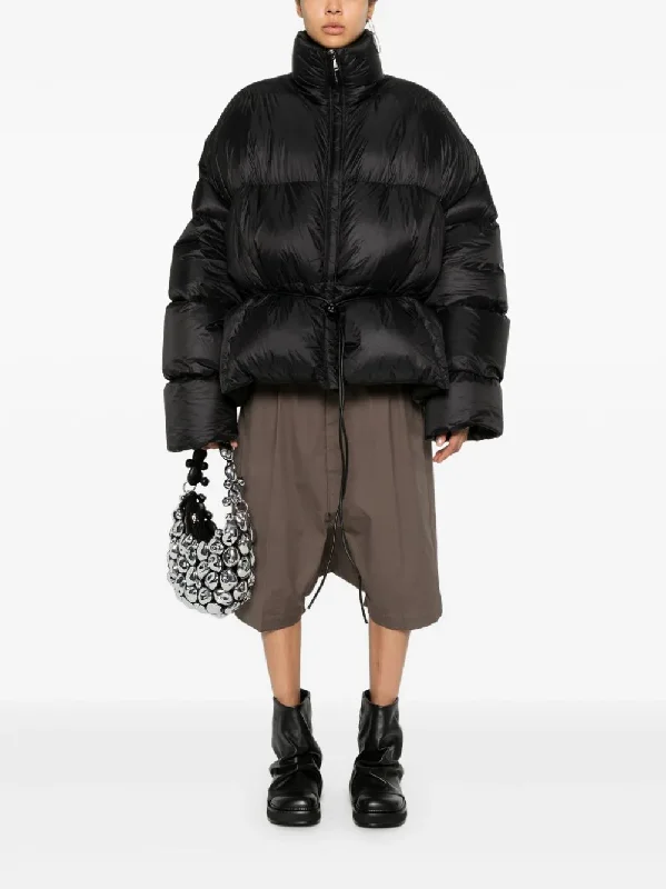 RICK OWENS - Women Sail Duvet Jacket Ribbed Jacket Pleated Jacket Ruffled Jacket