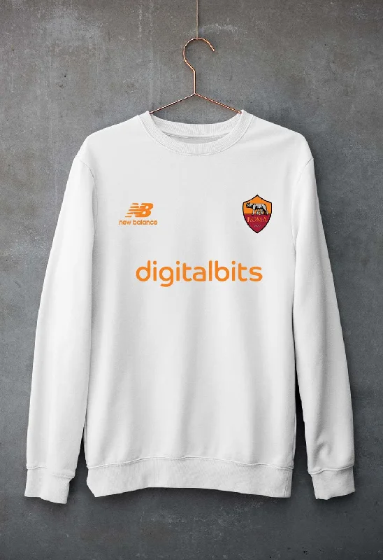 A.S. Roma 2021-22 Unisex Sweatshirt for Men/WomenHoodie with Contrast Stitching Detailed Premium