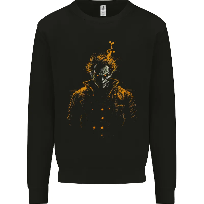 An Evil Clown Halloween Horror Mens Sweatshirt JumperZip Hoodie Drawstring Kangaroo Pocket