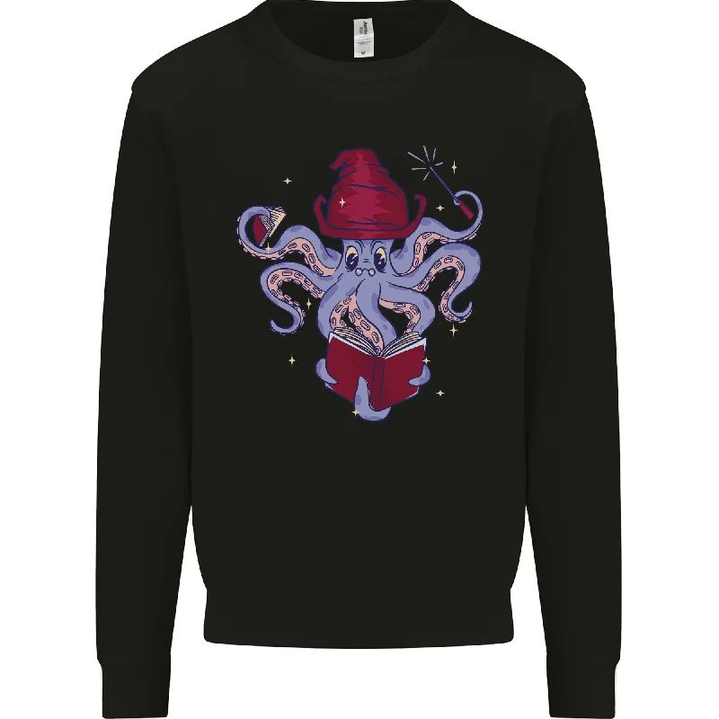 An Octopus Wizard Magic Magician Mens Sweatshirt JumperHoodie with Gradient Ombre Colorful