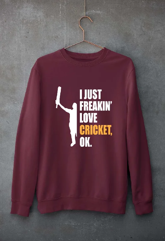 Love Cricket Unisex Sweatshirt for Men/WomenHoodie with Pattern Geometric Abstract