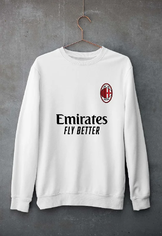 A.C. Milan 2021-22 Unisex Sweatshirt for Men/WomenHoodie with High Neck Warm Protective