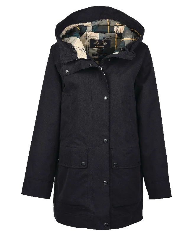 Winter Beadnell Waterproof Jacket - Black/Ancient Snapped Jacket Toggled Jacket Drawstring Jacket