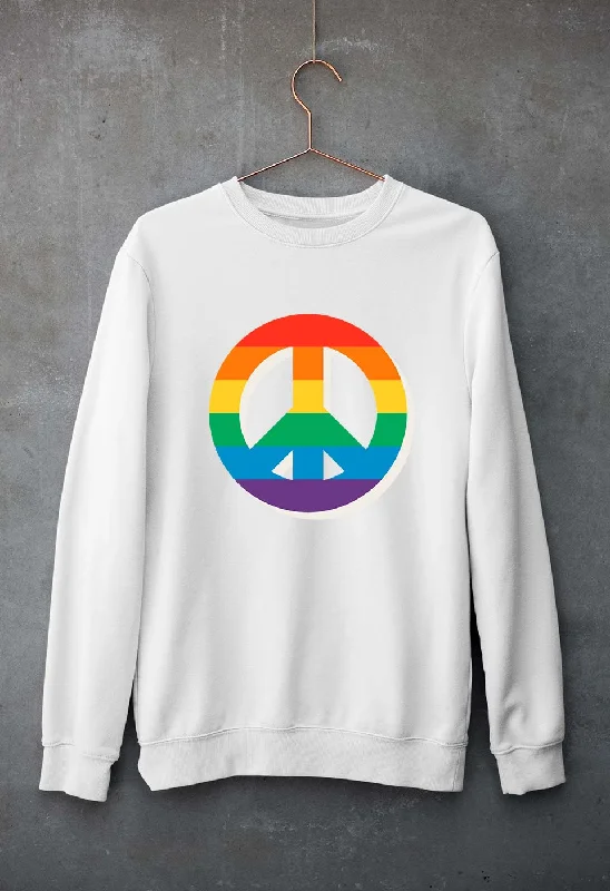 Peace Pride Unisex Sweatshirt for Men/WomenHoodie with Snap Buttons Easy Quick