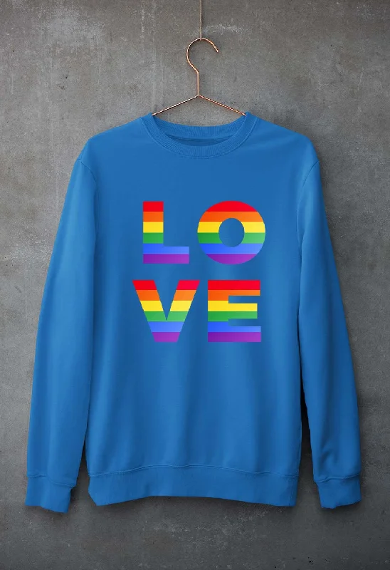 Love Pride Unisex Sweatshirt for Men/WomenHoodie with Full-Zip Functional Layering