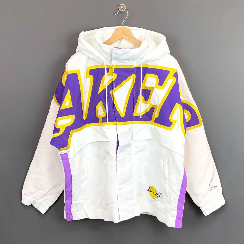 Nike x Ambush Women's NBA Collection Lakers Jacket Wool Fabric Cashmere Fabric Tweed Fabric