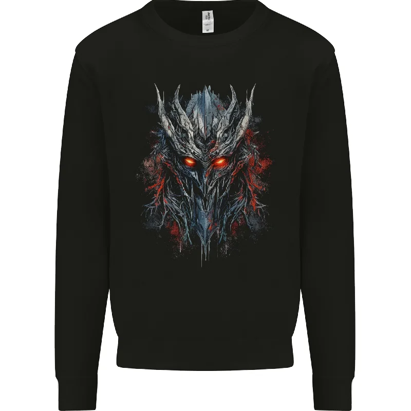 An Evil Sauron Mask Demon Mens Sweatshirt JumperHoodie with Hood Adjustable Protection