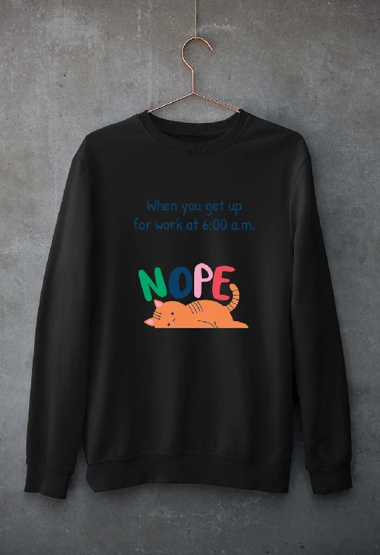 Nope Unisex Sweatshirt for Men/WomenHoodie with Raglan Sleeves Sporty Comfortable