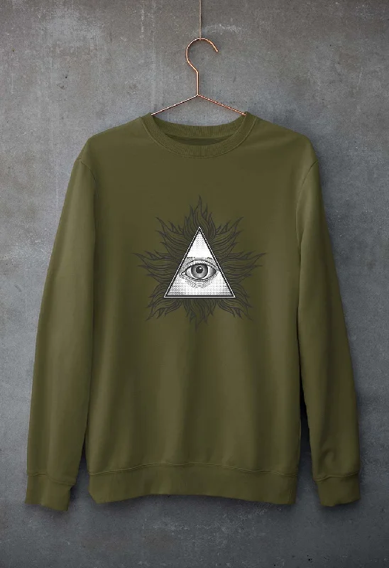 Eye Pyramid Unisex Sweatshirt for Men/WomenHoodie with Hem Ribbing Snug Secure