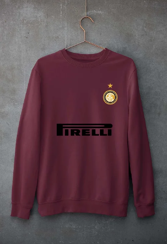 Inter Milan 2021-22 Unisex Sweatshirt for Men/WomenHoodie with Puffed Sleeves Voluminous Trendy