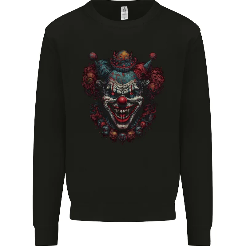 An Evil Clown Halloween Horror Vampire Mens Sweatshirt JumperOversized Hoodie Comfort Casual