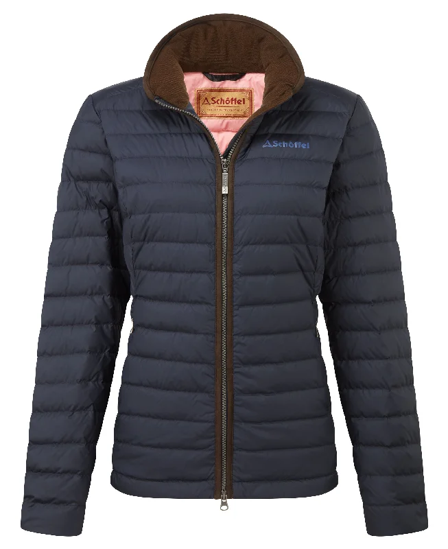 Hambleton Down Jacket - Petrol Blue Cotton Fabric Linen Fabric Terry Fabric