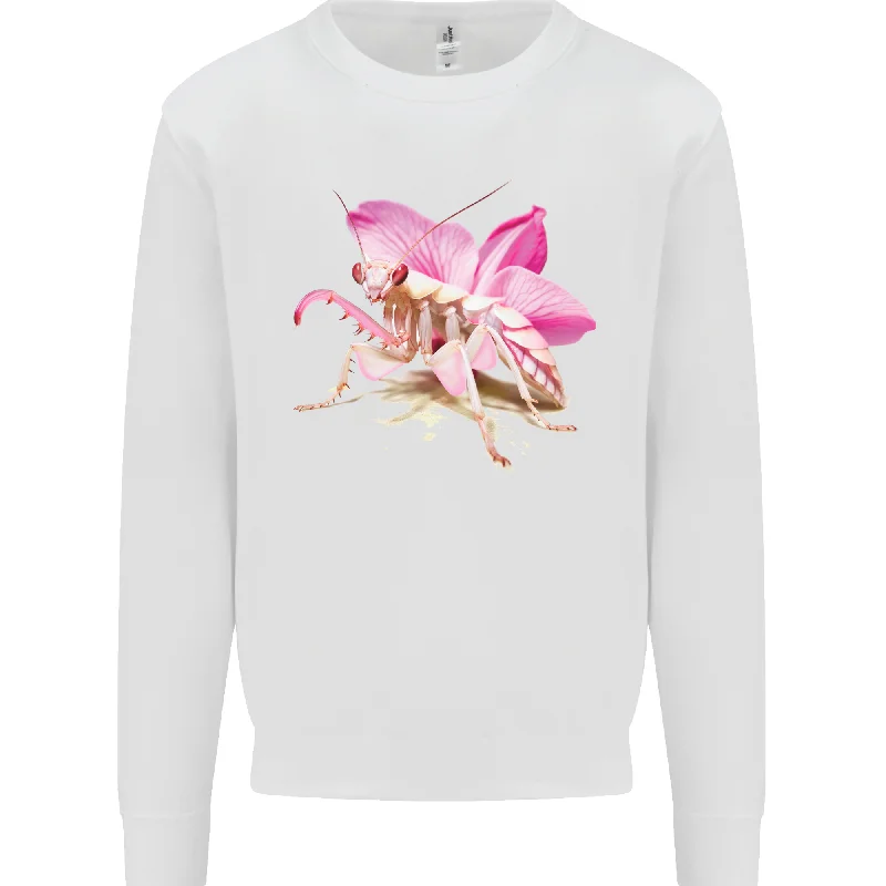 An Orchid Mantis Mens Sweatshirt JumperHoodie with Cropped Fit Short Trendy