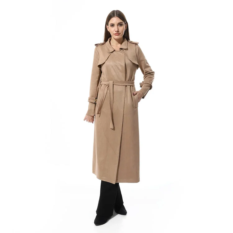 Slip On Long Sleeves Coat - Mr Joe Boat Neck Jacket Square Neck Jacket One-Shoulder Jacket