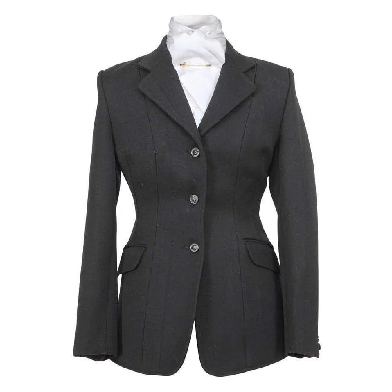 Shires Ladies Marlborough Hunt Coat Black Pleated Ruffled tiered