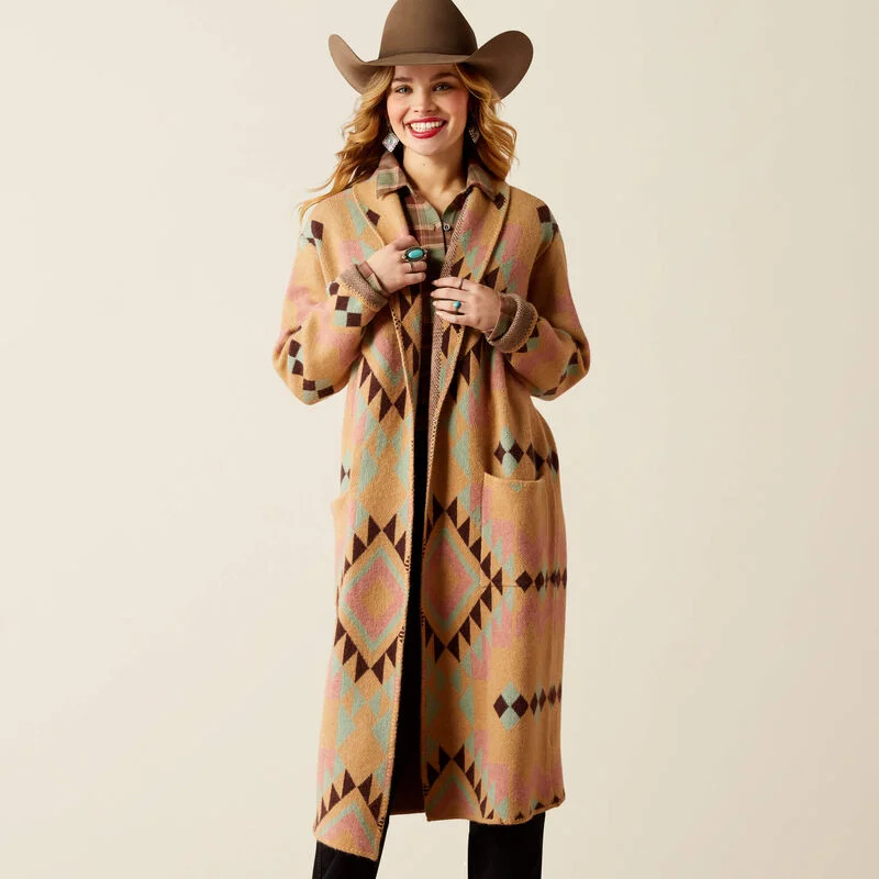 Women's Ariat Sunset Chic Blanket Coat Striped Polka Dot Solid