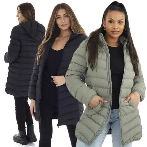 Ladies brave soul grantlong padded long coat Parka Down Jacket Wool Coat