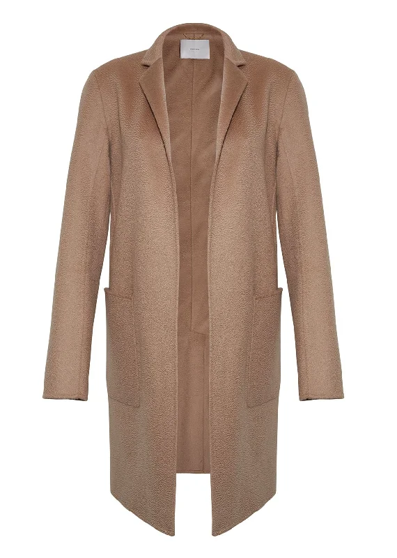 gina coat in zibelline cashmere Vent Hem Cuff