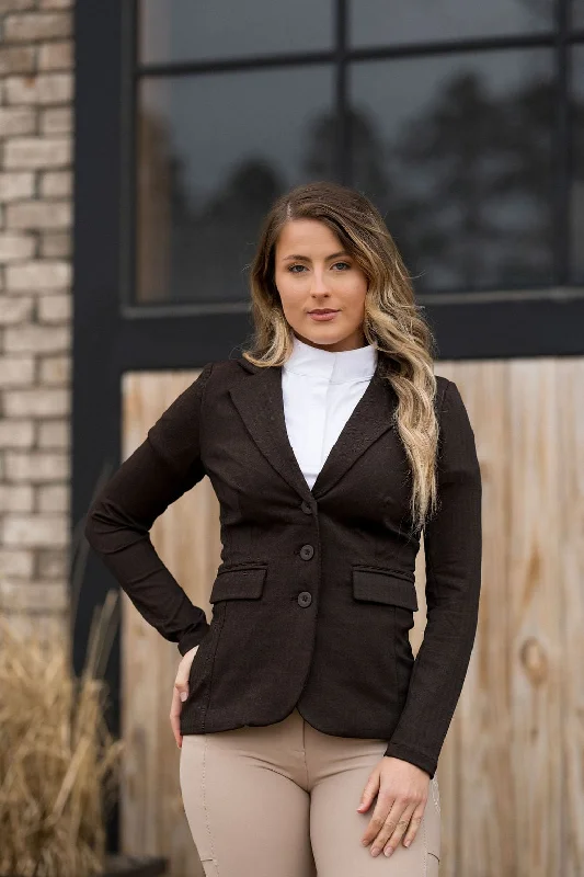 Brown Tweed Hunt Coat by Ashlee Bond Fleece Down Feather