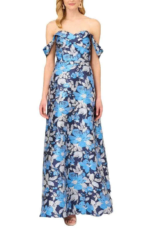 Aidan Mattox MD1E208165 - Floral Off Shoulder Evening Dress Tunics Practical durable