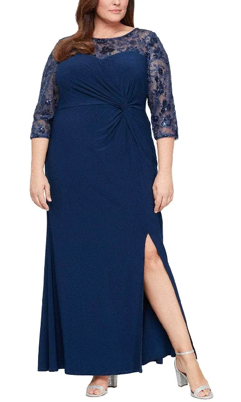 Alex Evenings 84351605 - Illusion Neckline Evening Dress Tunics Designer luxury