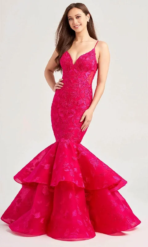 Ellie Wilde EW35092 - V-Neck Mermaid Evening Dress Halter Neckline Beach