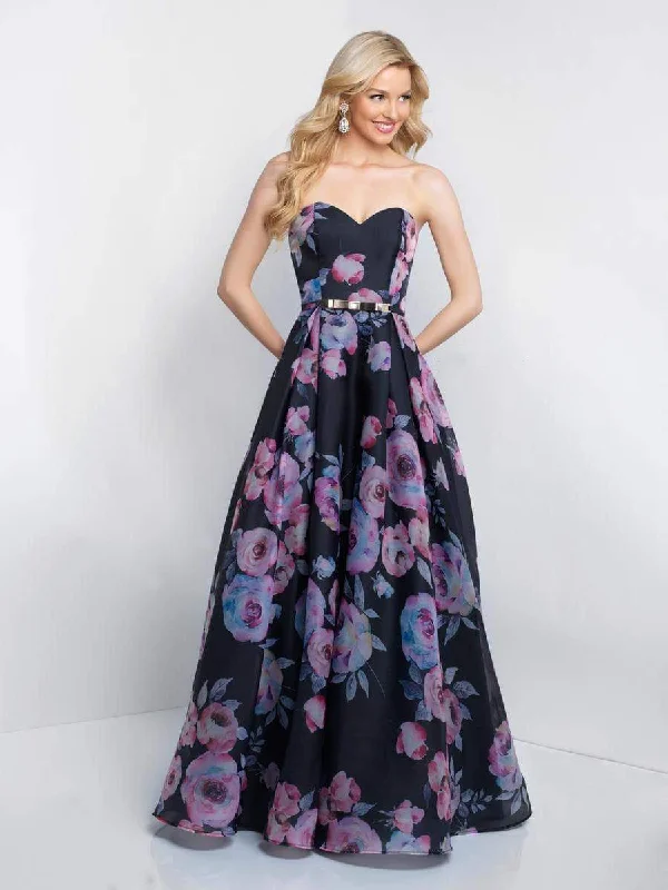 Intrigue - Strapless Floral Evening Dress 429SC Tunics Chic elegant