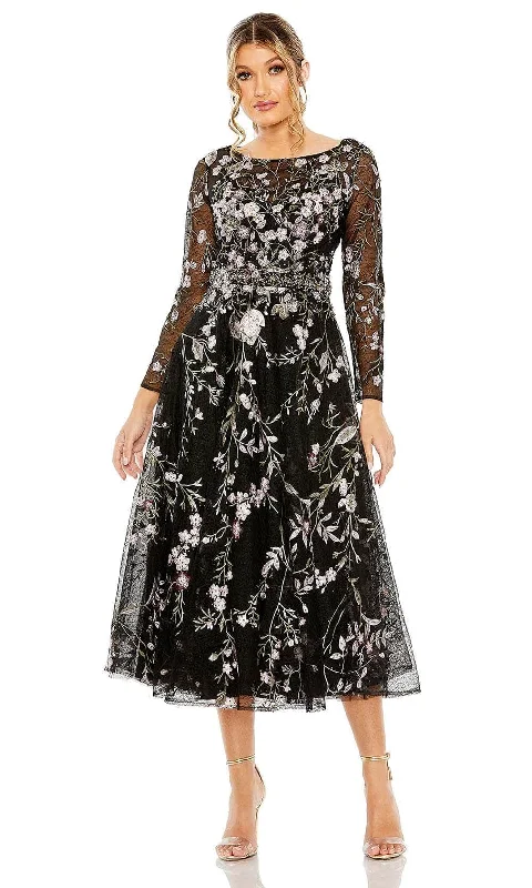 Mac Duggal 20476 - Bateau Floral Embroidered Evening Dress Tunics Seasonal trendy