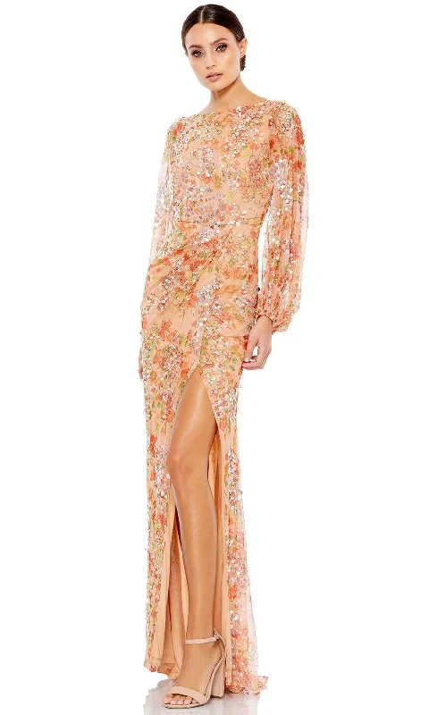 Mac Duggal 93547 - Floral Bishop Sleeve Evening Dress Tunics Brand named