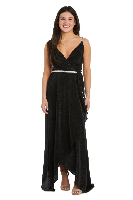 Nightway 22268 Long Formal High Low Evening Dress Turtleneck Warm Winter