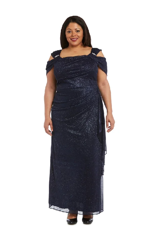 R&M Richards 2061W Long Plus Size Formal Evening Dress Tunics Mesh breathable