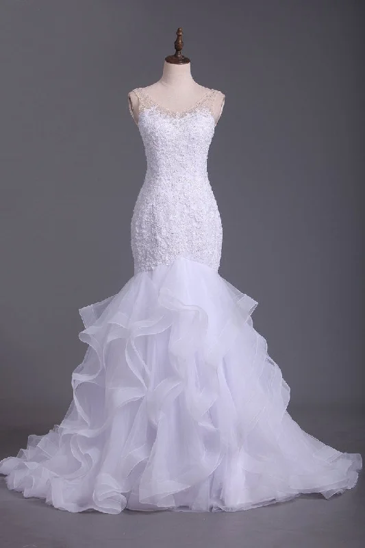 V Neck Tulle With Applique And Beads Court Train Wedding Dresses Tunics Sophisticated sleek