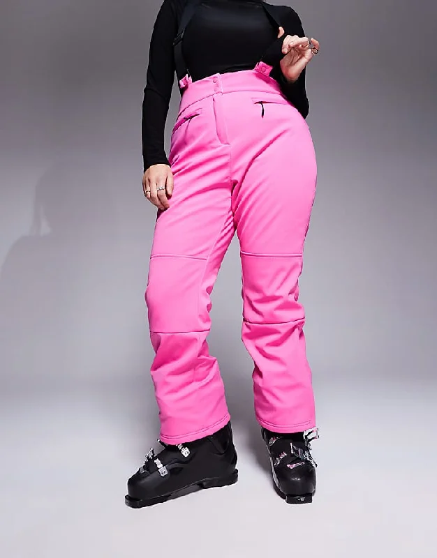 Plus Ski soft shell water repellent kick flare ski trousers in pink Trousers practical durable