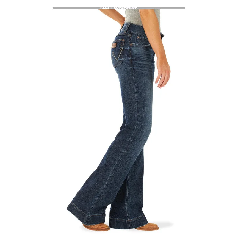 2317172 Wrangler Women's Retro Mae Trouser Jean Mid Rise - Shelby Trousers Vintage Classic