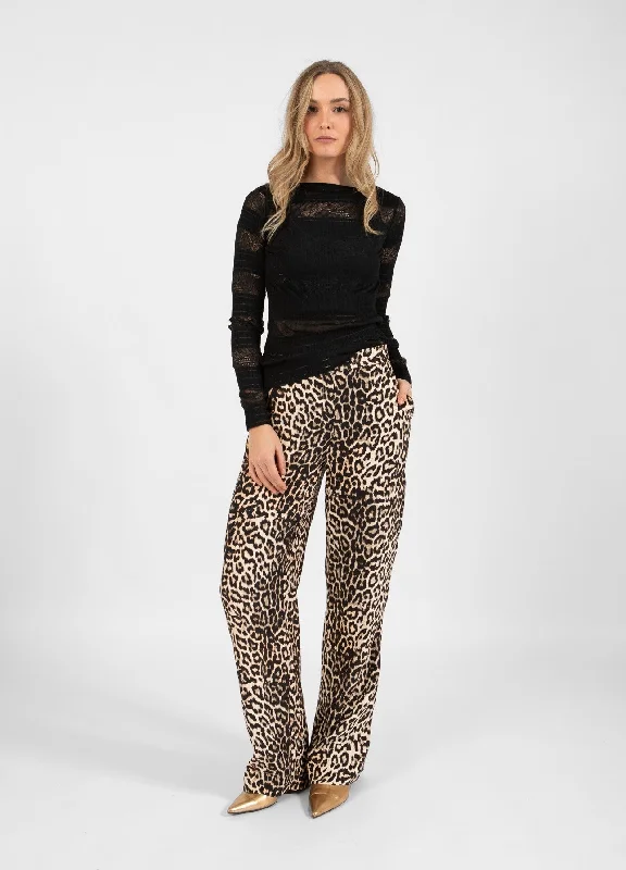 Coster Copenhagen Trousers-Leopard Print-244-3554 Trousers practical durable